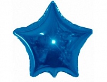 FM 9" звезда Синяя МИНИ без рисунка фольгированный шар